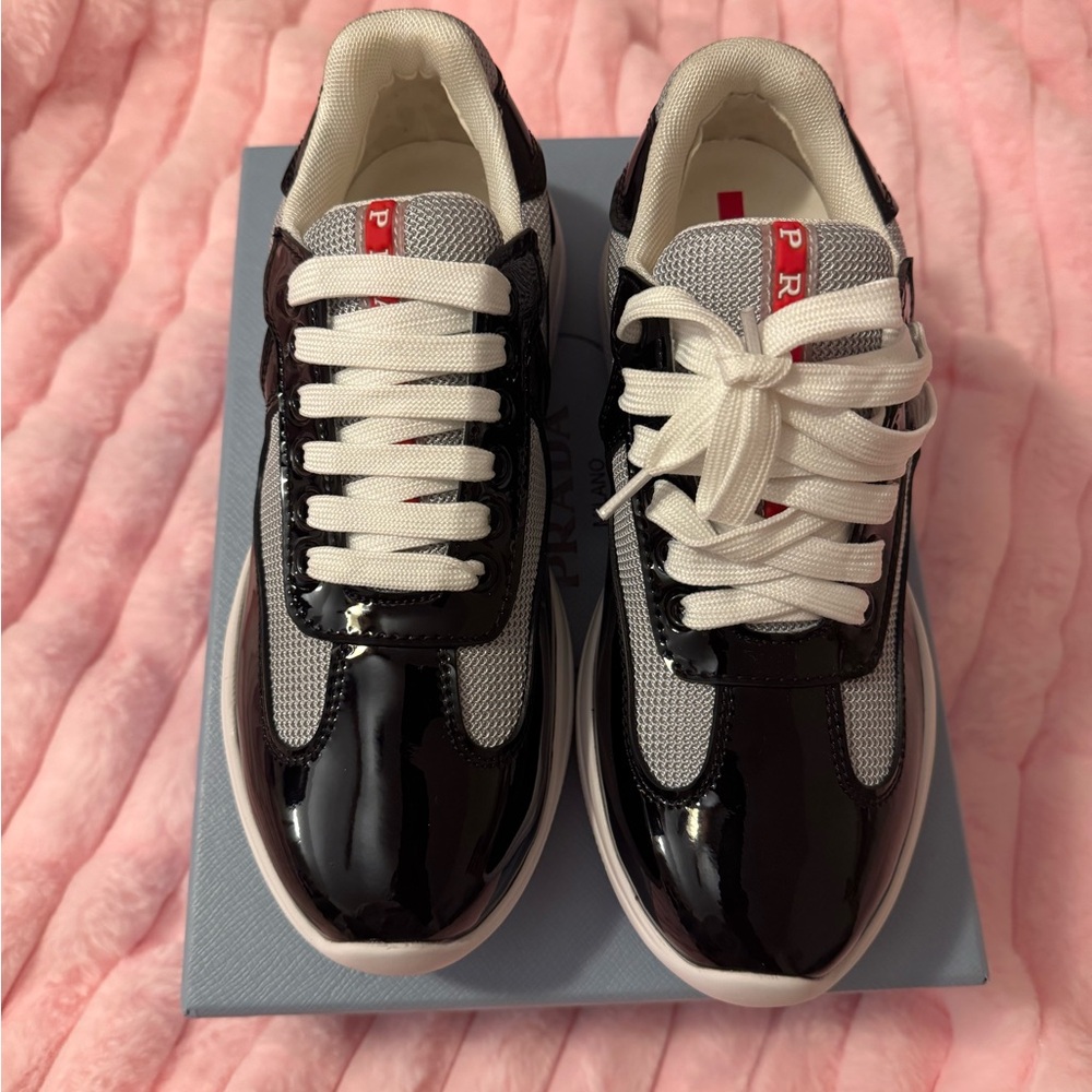 Prada Black and White Women's Sneakers